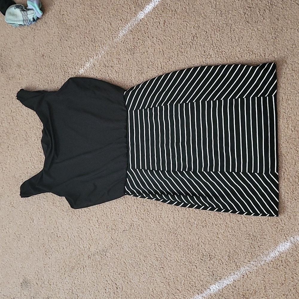 Dress with stripes